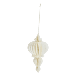 Hänger Ornament Honeycomb, creme, groß, ca.15cmH