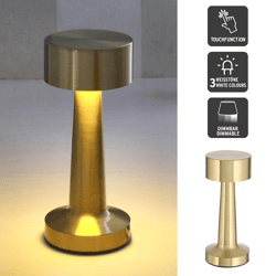 LED Tischleuchte TOUCH, gold, USB, ca. 21cmH