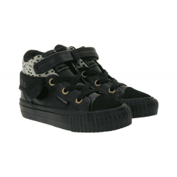 BRITISH KNIGHTS Roco Baby Mid-Top Sneaker mit Geparden-Muster Kleinkinder Schnür-Schuhe mit hoch- oder umklappbaren Schaft Mädchen B48-37