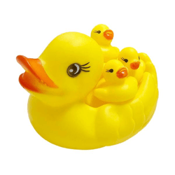 Badeente Mama mit Kids, S, 4tlg, ca. 8x10cm