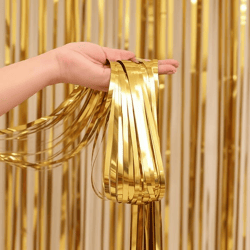 Lamettavorhang Folie gold, ca. 200cmL