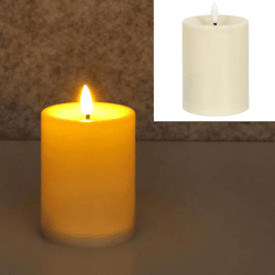 LED Kerze, Kos, creme, Outdoor, S, ca. 10cmH