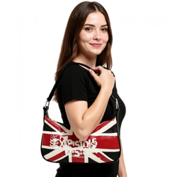 Sex Pistols Punkrock-Band Damen Vintage-Tasche Schulter-Tasche mit britischem Flaggenlogo Fan-Artikel LB103141SEX Schwarz/Rot/Weiß