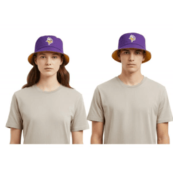 European League Of Football Wikingerhut Angler-Hut mit Minnesota Vikings-Logo Fan-Artikel lila