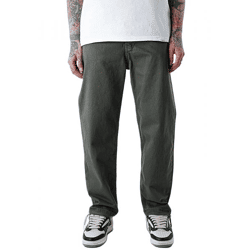 UNEFFECTED Basic Free Cut Wide Loose Fit Jeans khaki