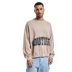 The Couture Club  Sweatshirt mit Rundhalsausschnitt und Puff-Print in Beige