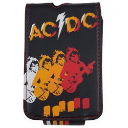 AC/DC MP3 Player Case - Hard Rock Band Protective Case with Print and Embossing - Music Player / iPod Player - 11x7x1.5 cm - Black/Red/Yellow/White