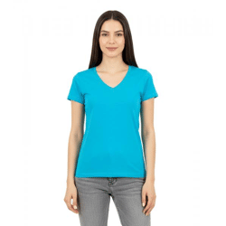 ELEVATE Kawartha nachhaltiges Damen T-Shirt schlichtes Baumwoll-Shirt 200 g/m2 Basic-Shirt Unterzieh-Shirt 3801743 Hellblau