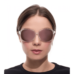 adidas Sport Damen Sonnen-Brille mit verspiegelten Kupfer/Braunen Gläsern und transparenten Bügeln Lauf-Brille SP0013 6226G Transparent