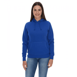 Elevate Charon Damen Hoodie schlichter Baumwoll-Pullover mit Kängurutasche Sweater 3823452 Blau