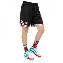 1 Paar Moustard Basketball Baumwoll-Socken mit Basketball Motiven gemusterte lange Strümpfe 17S-BASKET Rot/Schwarz/Bunt