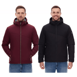 TERNUA Mannun Men's Insulated Jacket: Sustainable Winter Jacket with Microshell and Thermashell 1643643 Black or Red
