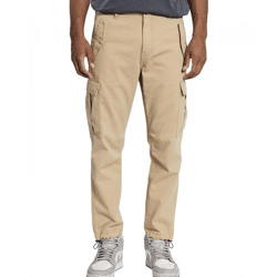 REDEFINED REBEL Jolan Herren Cargo-Hose im Utility-Look Anti Fit Baumwoll-Hose Ankle-Stil mit Tunnelzug am Beinende 226027 Beige