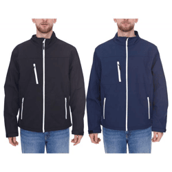 SANTINO Herren Softshell-Jacke wasserabweisende Outdoor-Jacke Alltags-Jacke in Blau oder Schwarz