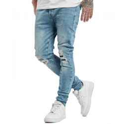 vsct Thor Men's Slim-Fit Jeans with a Distressed Look, 5-Pocket Denim Pants B5642258 Blue