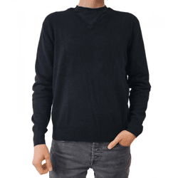 ZWILLINGSHERZ Herren 100% Kaschmir-Pullover Pullover mit V-Ausschnitt Langarm-Shirt Schwarz