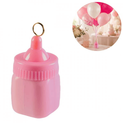 Ballongewicht Babyflasche rosa 9 cm