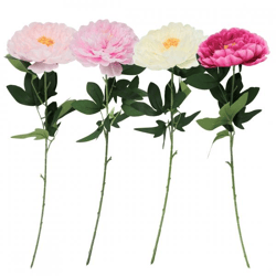 Künstliche Blume Pfingstrose 77 cm 4 Stück sortiert