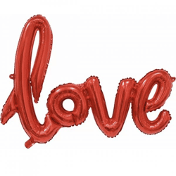 Folienballon „Love“, rosa/rot, 54 cm