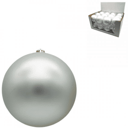 Stern Fabrik Weihnachtskugel, matt silber, 10 cm