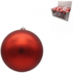 Stern Fabrik Weihnachtskugel, mattrot, 10 cm