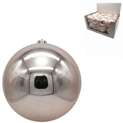 Stern Fabrik Weihnachtskugel, glänzend, hellrosa, 12 cm