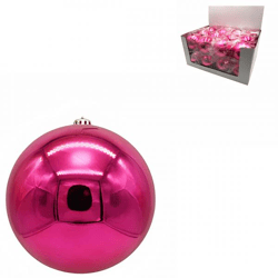 Stern Fabrik Weihnachtskugel, glänzend fuchsia, 10 cm