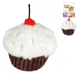Karlie Spielzeug-Tier-Cupcake, weiß-braun, 9 cm
