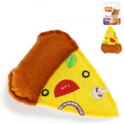 Karlie Animal Pizza Toy, Yellow, 10.5 cm