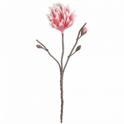 Künstliche Blume Schaum Lisa rosa/weiß 122 cm