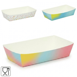 Snackbox Papier 21 cm 6 Stück 3 sortiert
