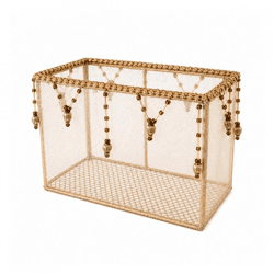 Deko-Tablett Bohemian braun/gold 15 cm