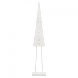 J-Line Weihnachtsmann auf Sockel weiß 117 cm