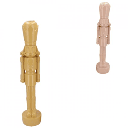Statue Nussknacker ocker/rosa 24 cm 2 Stück sortiert