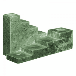 Kerzenleuchter Marmor grün 19,5 cm