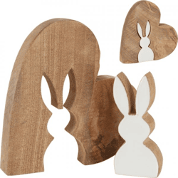 J-Line Statue Kaninchen Herz weiß 22,5 cm