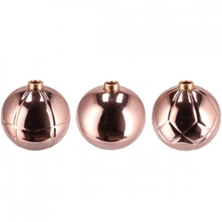 Vase Weihnachtskugel kupferfarben 19 cm 3 Stück sortiert