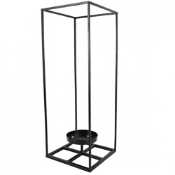 Laterne Metall schwarz 55 cm