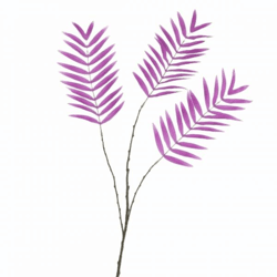 Künstlicher Palmwedelzweig lila 87 cm