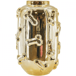 Hausvitamin Vase Dick goldfarben 27 cm