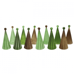 Bild Weihnachtsbaum Serie Twinkle LED auf Batterie Glas grün 22 cm 12 sortiert