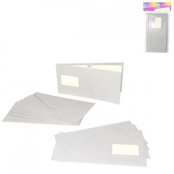 Doppelkarte mit Umschlag grau 5er-Set