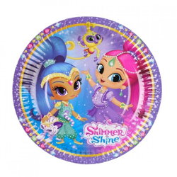 Einwegteller Shimmer & Shine Papier 8 Stk.