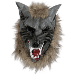 Vollmaske Wolf - Adult