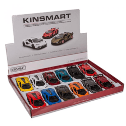 Lamborghini Metall-Modellauto mit Rückziehmotor - 12-fach sortiert im Display - 12 cm