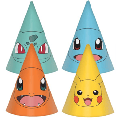 Pokémon - 8 Partyhütchen - 16 cm