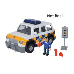 Simba 109251096 - Feuerwehrmann Sam 4x4 Polizeiauto mit Figur