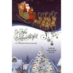 Weihnachtskarten Weihnachtsmann - 100 Stück - 6 Motive
