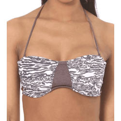 RIP CURL Del Mare Damen Bikini-Oberteil mit Schnürung Bandeau-Bikini Bandeau-Top Bademode GSI1M4 Violett