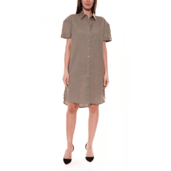BOYSEN´S Damen knielange Hemd-Bluse bequeme Leinen-bluse 67554250 Khaki